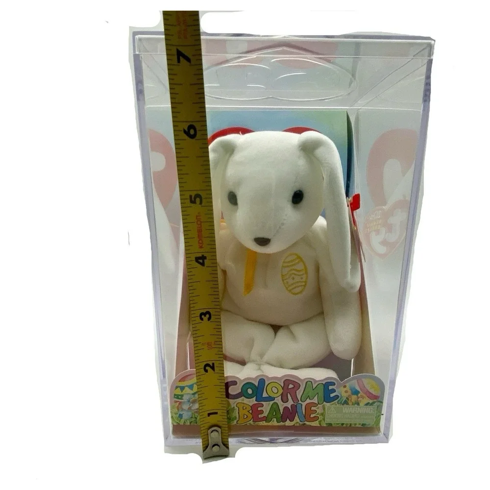 2003 TY Beanie Babies - Color Me Beanie Bunny, Plastic Case‎ With Markers